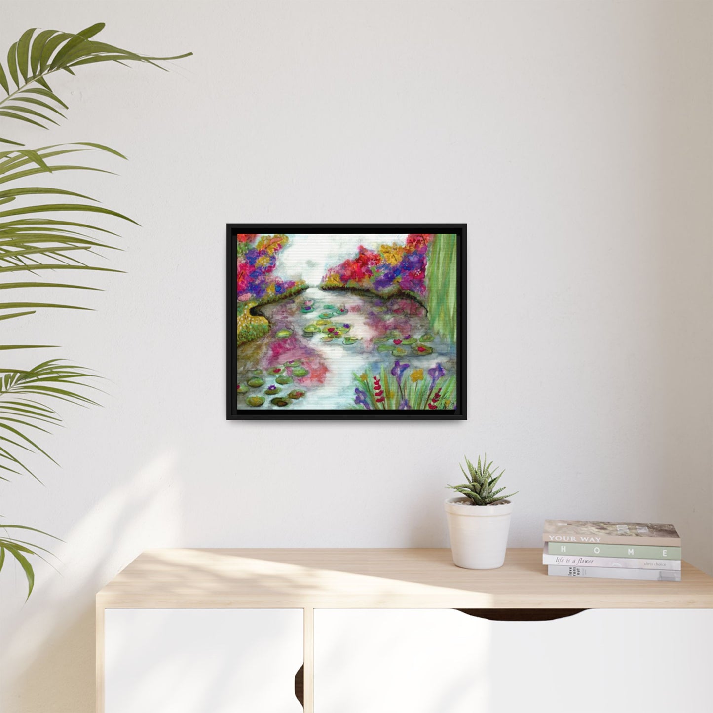 Floral Summer Pond Framed Wall Art