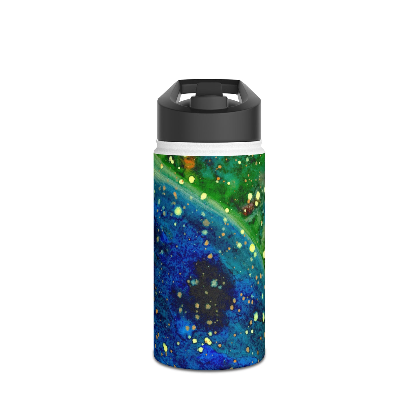 Blue Planet Galaxy Stainless Steel Water Bottle, Standard Lid