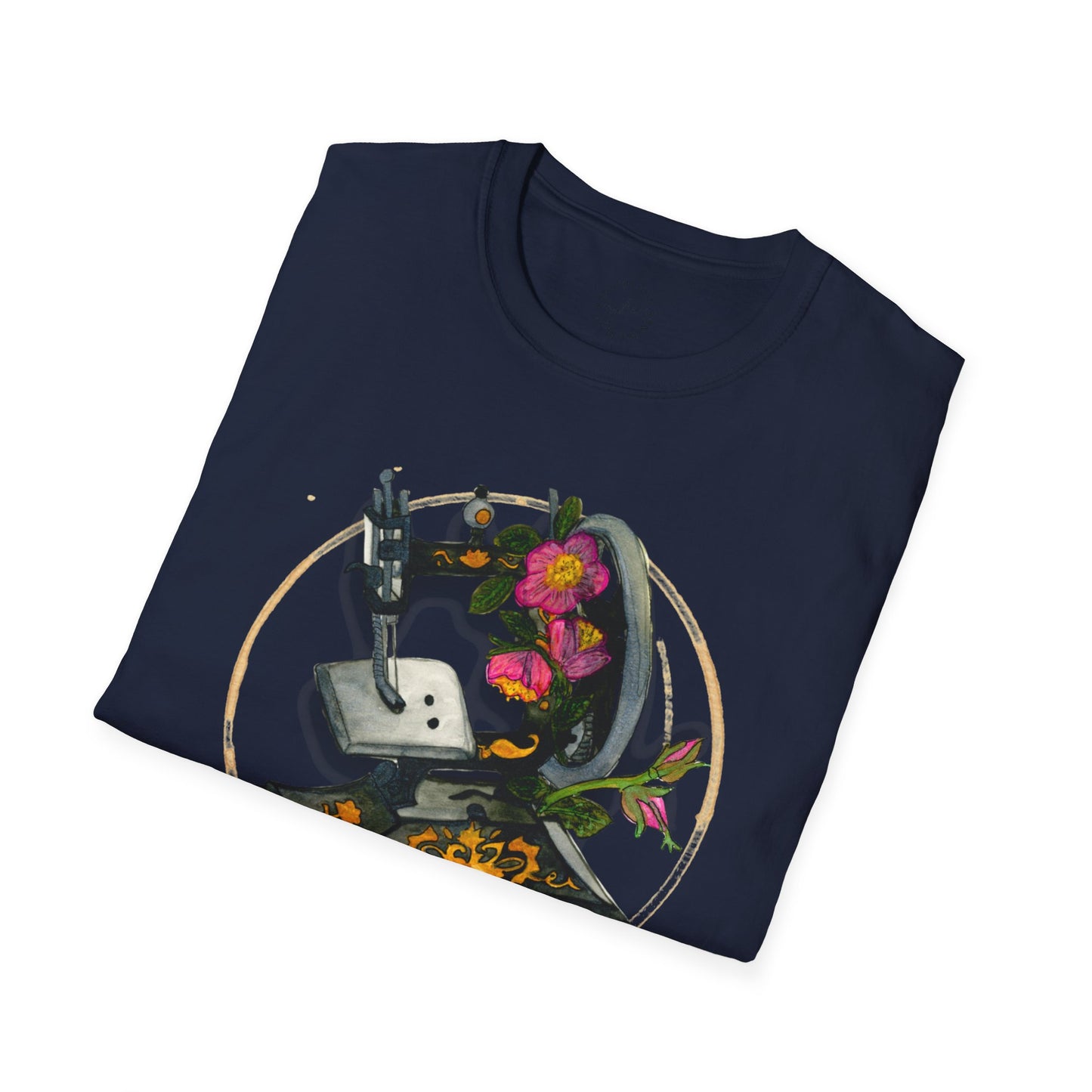 Vintage Sewing Machine Unisex Softstyle T-Shirt