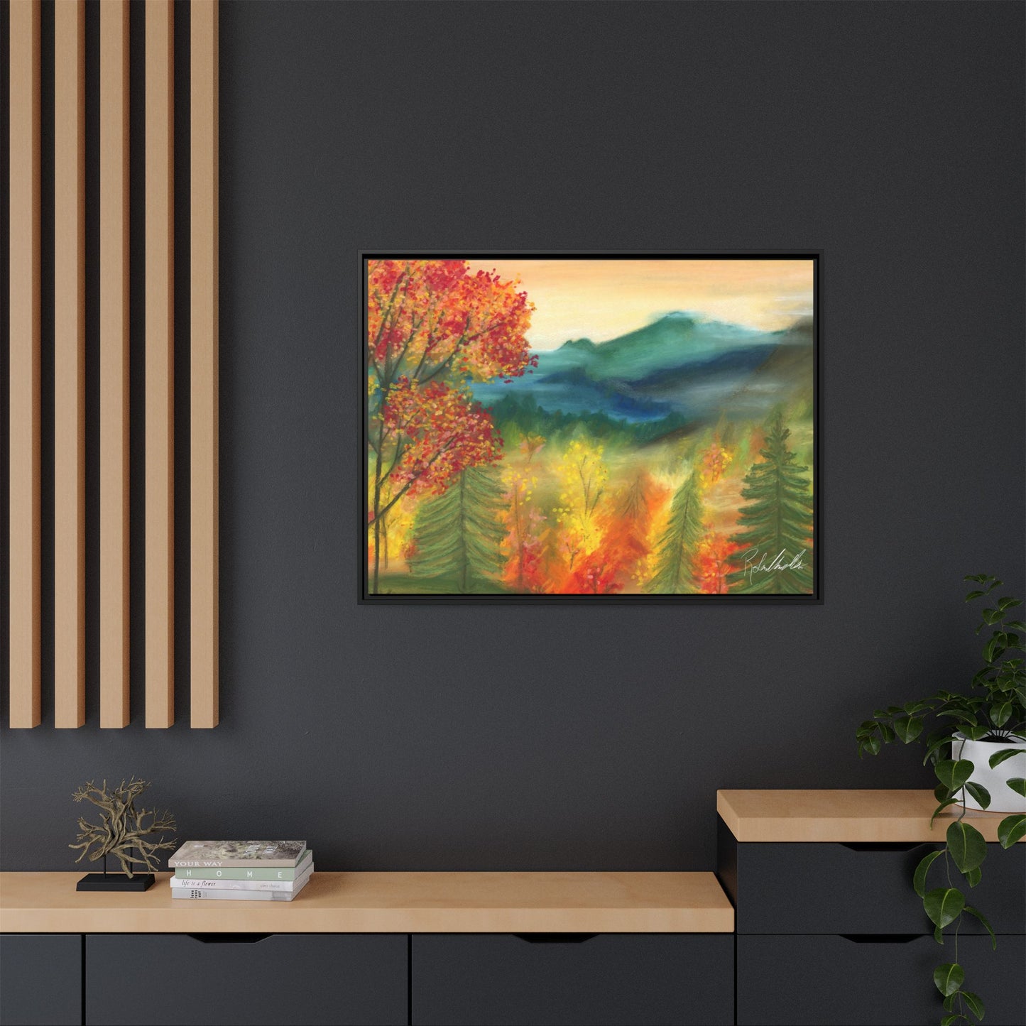 Fall Mountains Framed Wall Art