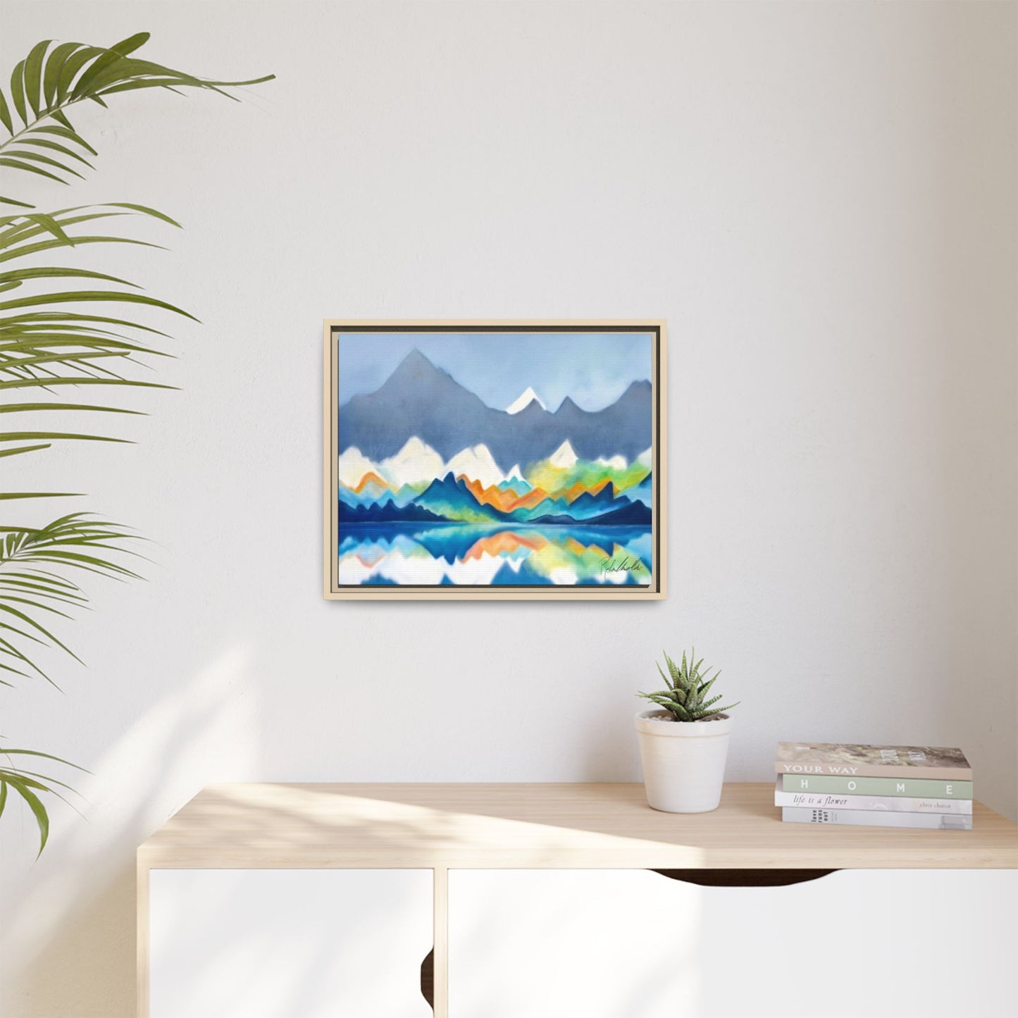 Blue and Gray Smokey Mountains Framed Wall Art