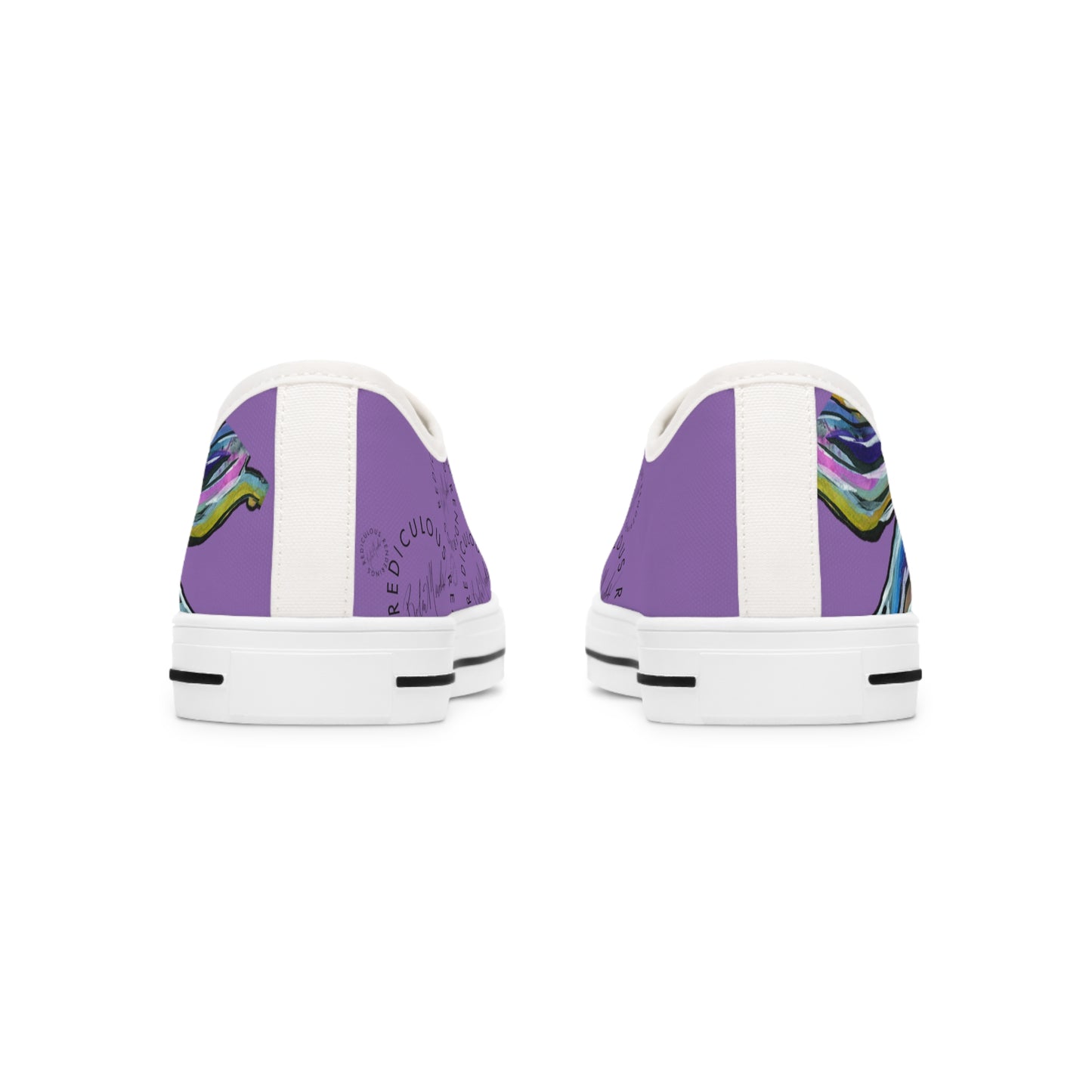 Purple Abstract Horse Unisex Low-Top Sneakers