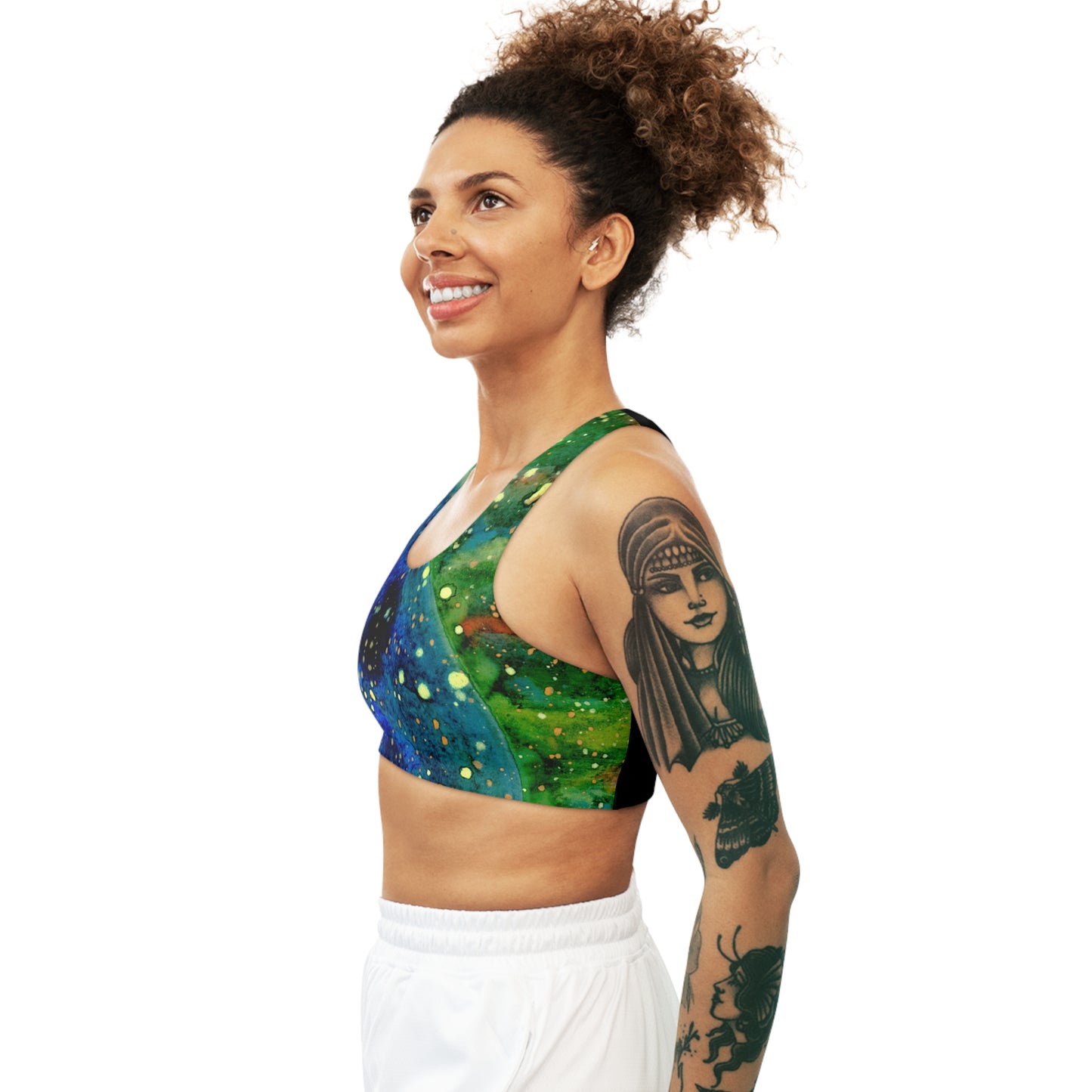 Blue Planet Galaxy Seamless Sports Bra (AOP)