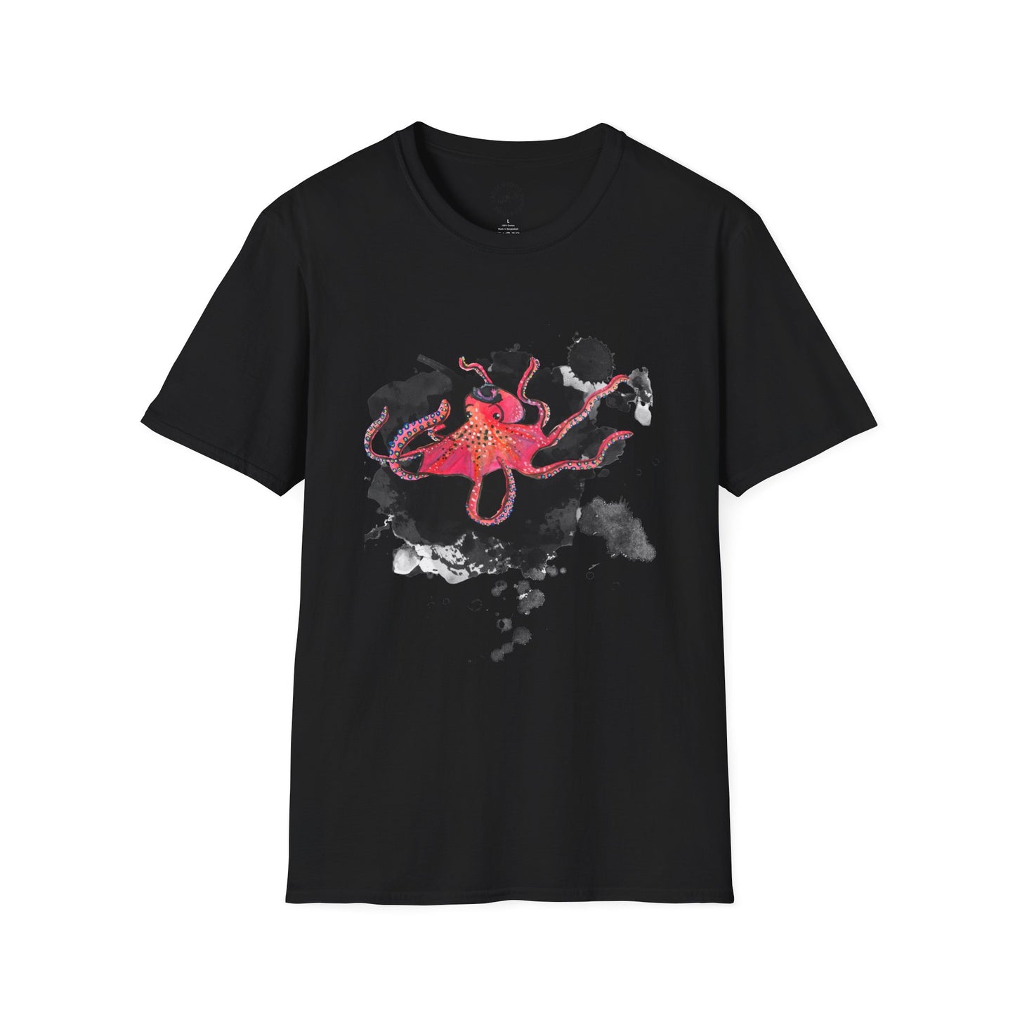 Octopus Ink Blot Unisex Softstyle T-Shirt