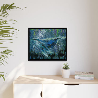 Watercolor Whale Framed Wall Art