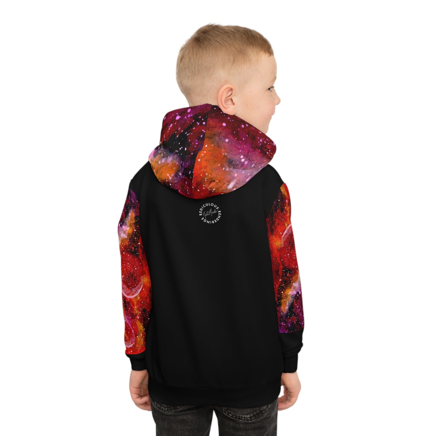 Orange Moons Galaxy Children's Hoodie (AOP)