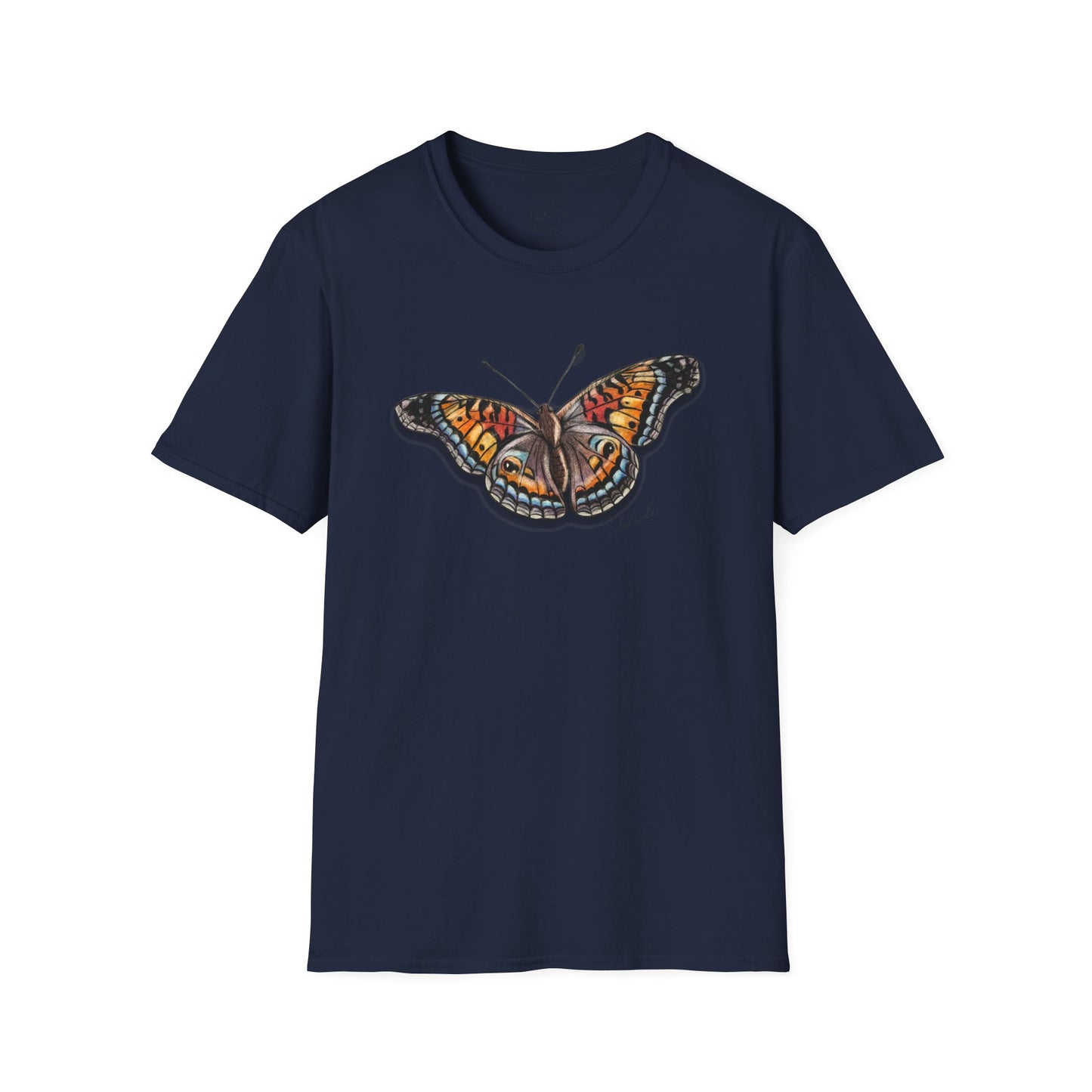 Butterfly Unisex Softstyle Print T-Shirt