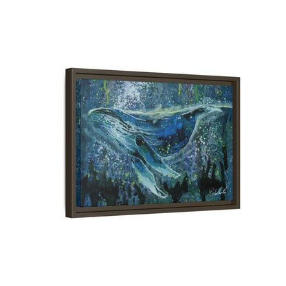 Watercolor Whale Framed Wall Art