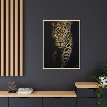 Leopard at Night Framed Wall Art