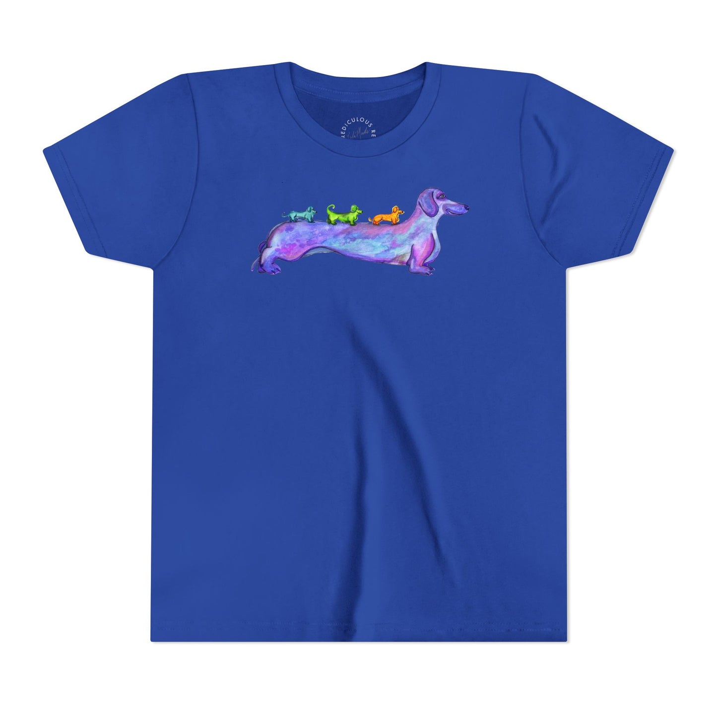 Dachshund Rainbow Crew Youth Tee