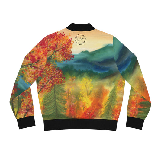Fall Forest Women's Bomber Jacket (AOP)