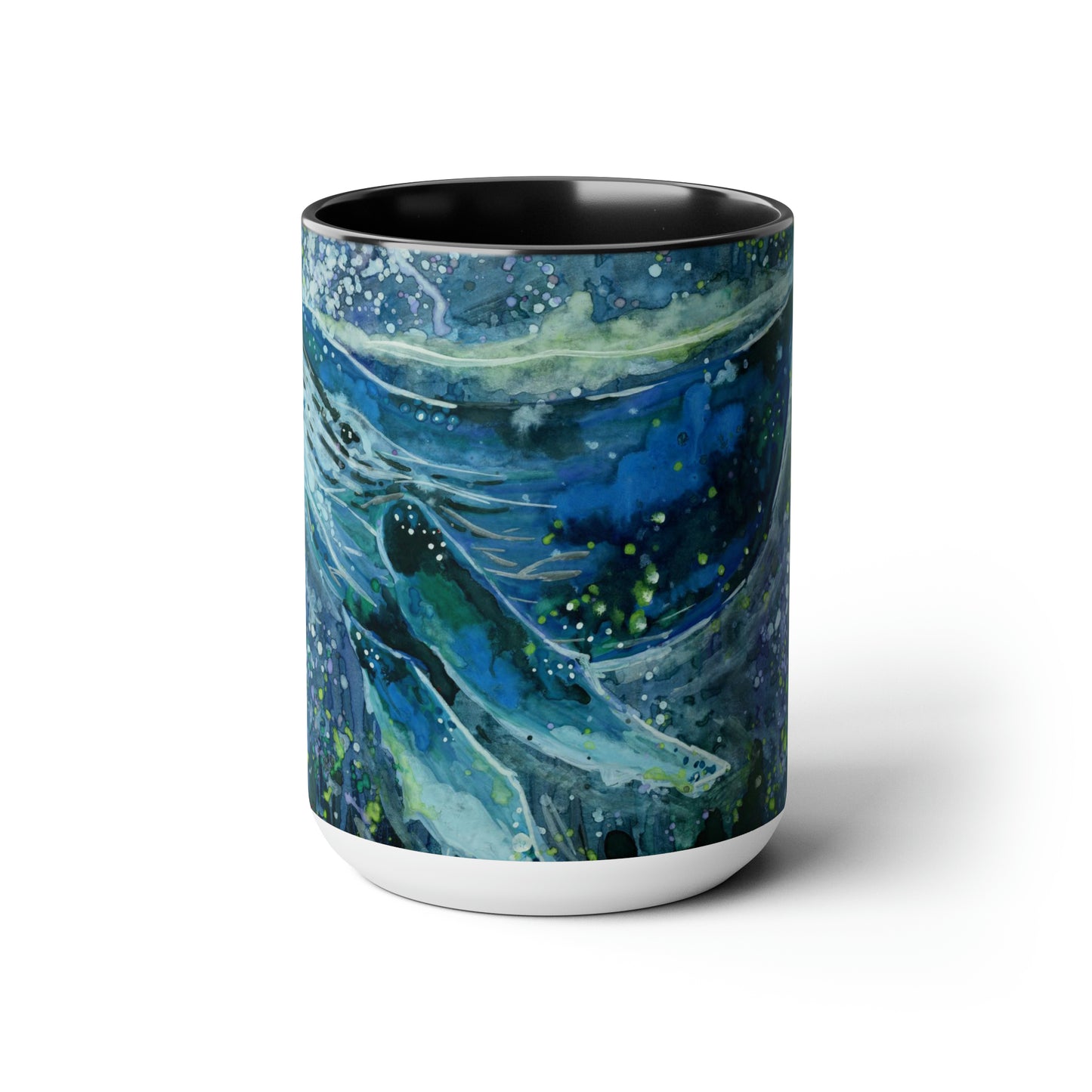 Whale Two-Tone Coffee Mugs, 15oz