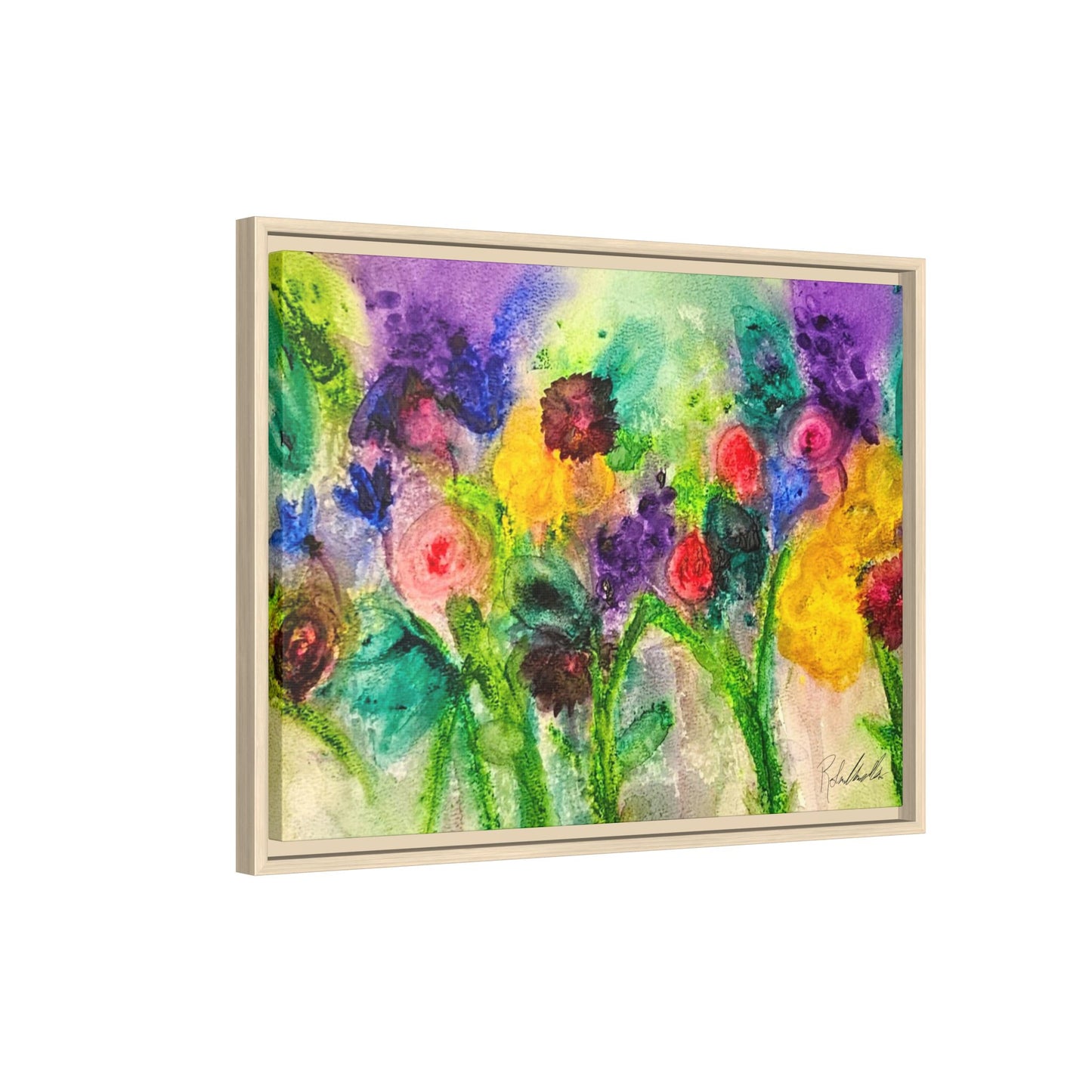 Abstract Flowers Framed Wall Art