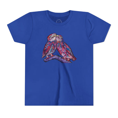 Youth Tee – Watercolor Lovebirds Graphic