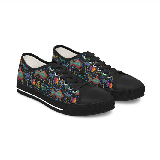 Fish Printed Unisex Classic Low Top Sneaker Shoes