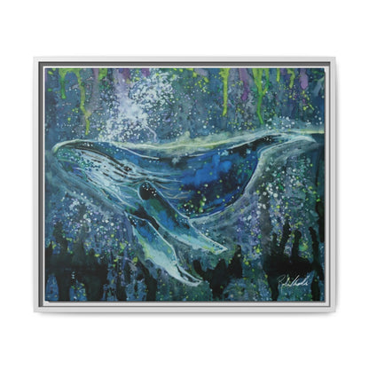 Watercolor Whale Framed Wall Art