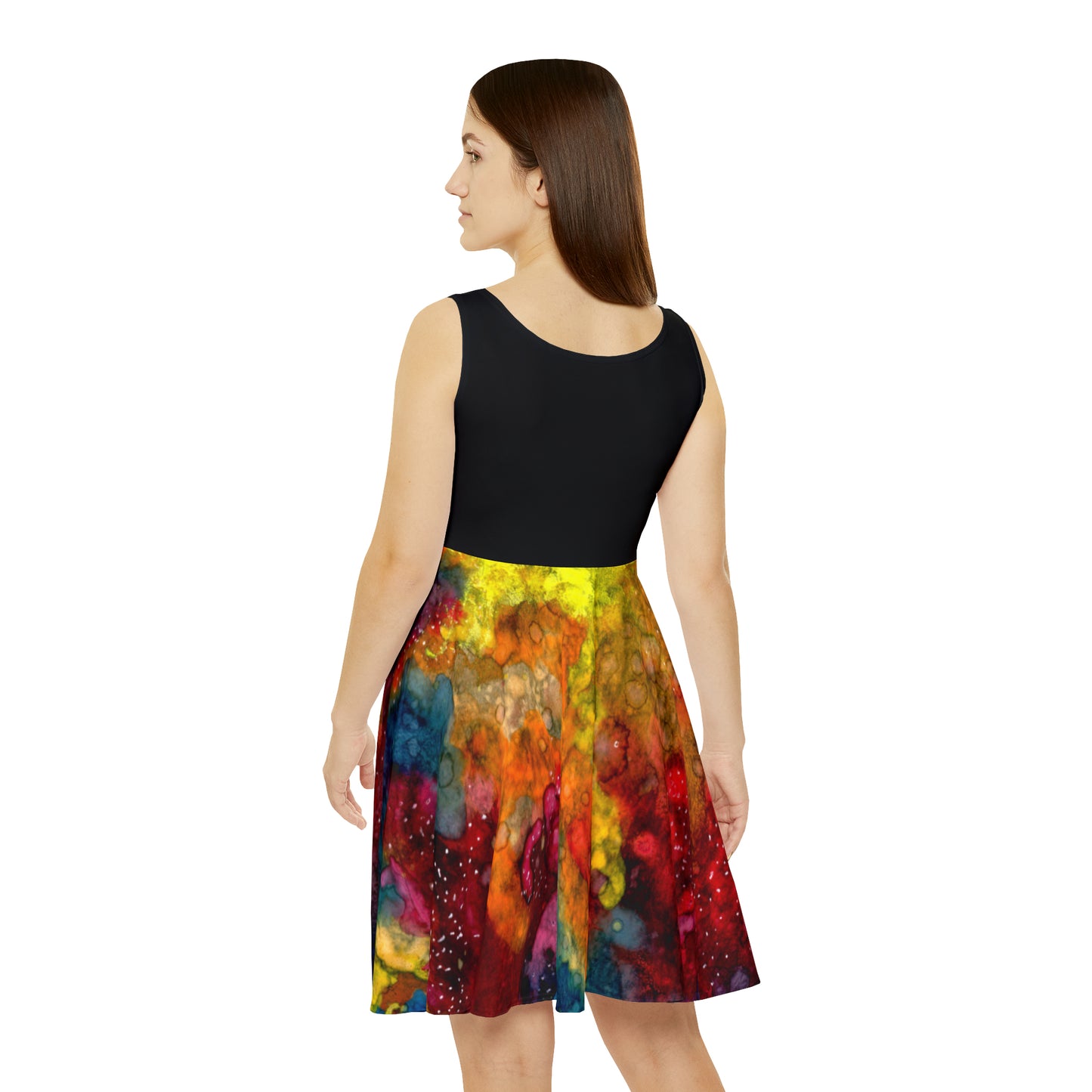 Sunset Clouds Galaxy Women's Skater Dress (AOP)