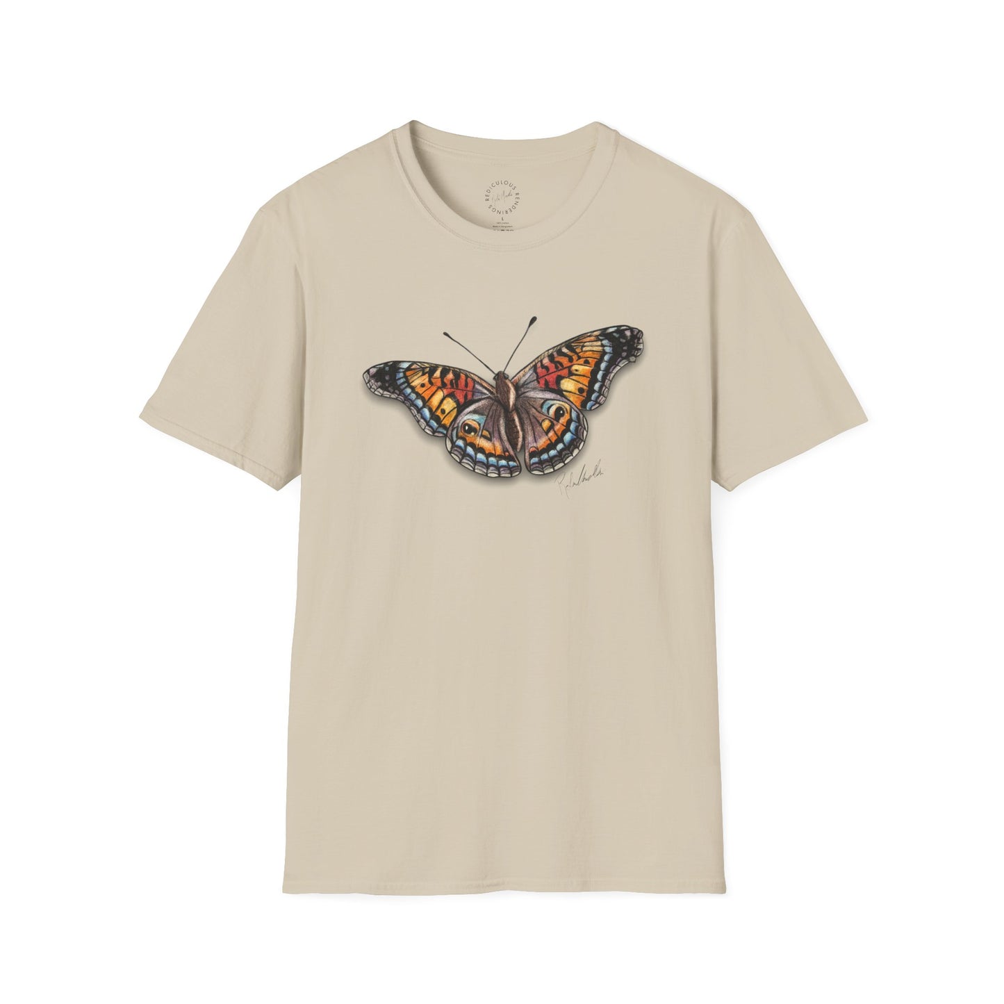 Butterfly Unisex Softstyle Print T-Shirt