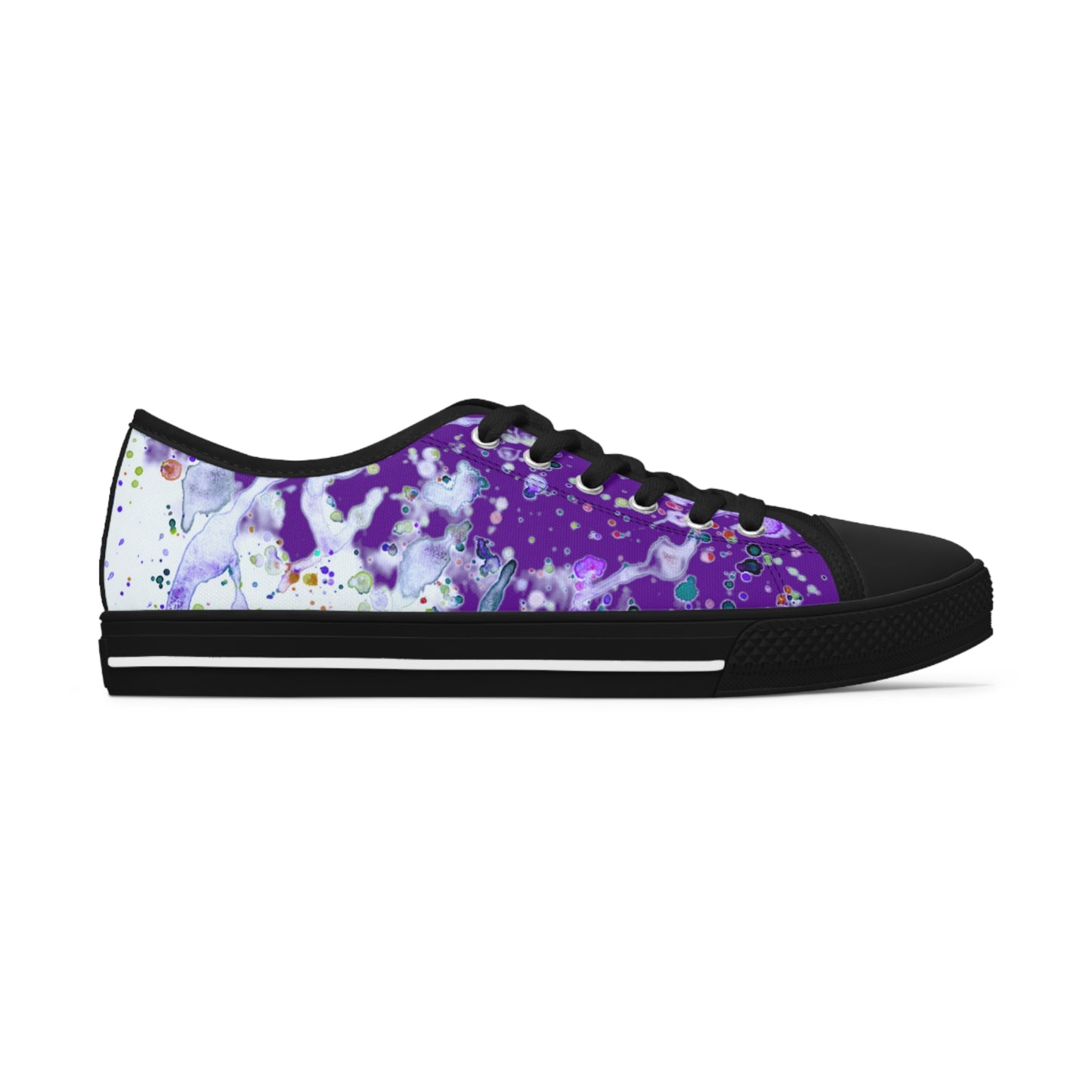 Purple Color Splash Unisex Classic Low Top Sneakers