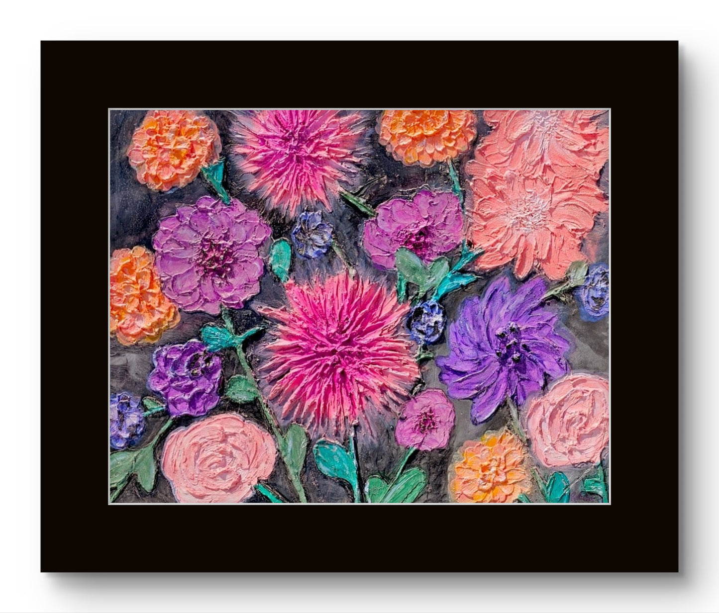 Orange, Pink and Purple Flowers 8x10 Museum Grade Fine Art Print