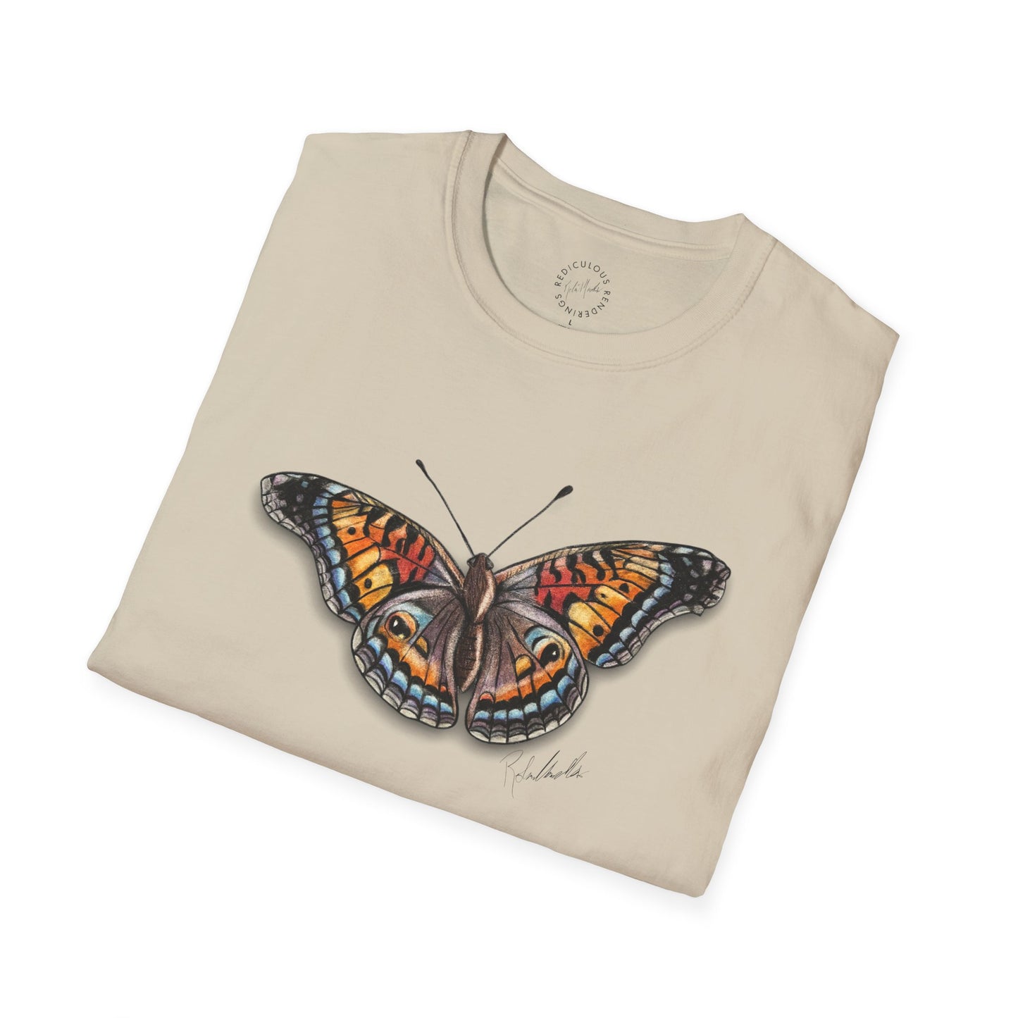 Butterfly Unisex Softstyle Print T-Shirt