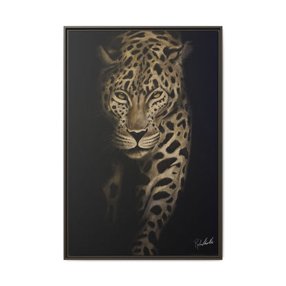 Leopard at Night Framed Wall Art