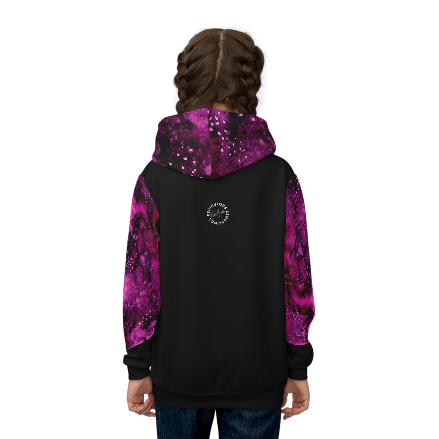 Rose Colored Galaxy Children's Hoodie (AOP)