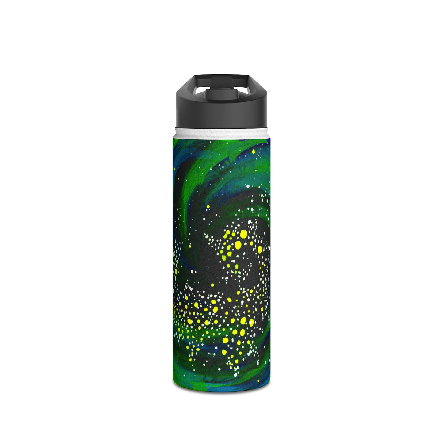 Spiral Galaxy Stainless Steel Water Bottle, Standard Lid