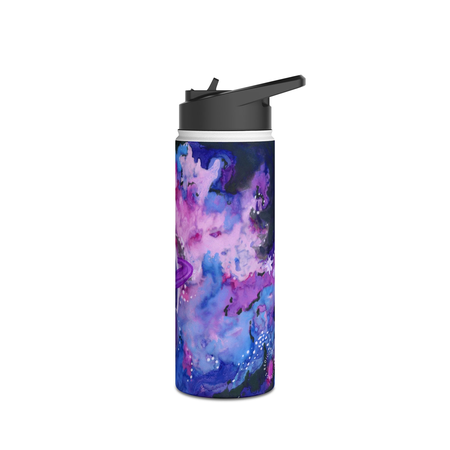 Purple Galaxy Stainless Steel Water Bottle, Standard Lid