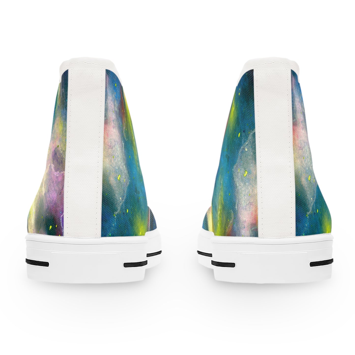 Women's High Top Sneakers — Colorful Galaxy Watercolor Print