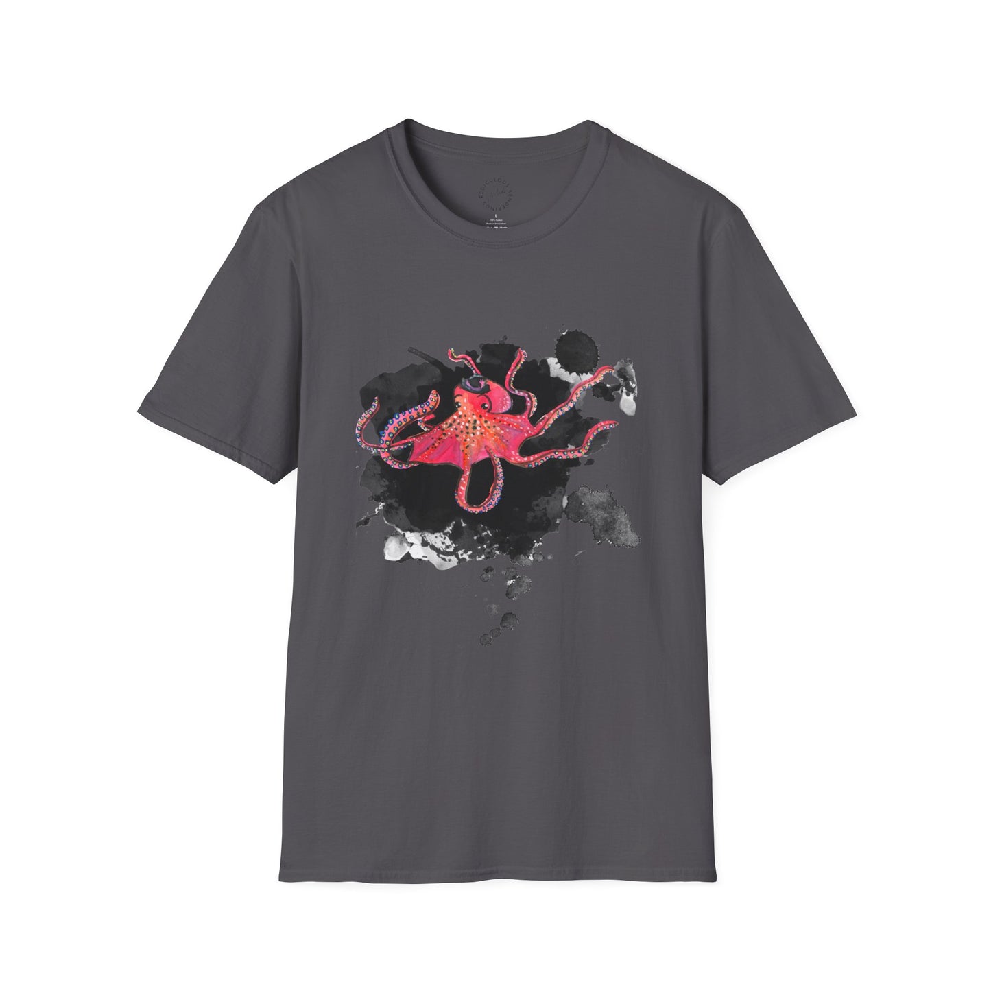 Octopus Ink Blot Unisex Softstyle T-Shirt