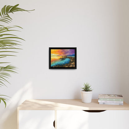 Sunset Ocean Beach Framed Wall Art
