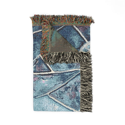 Stained Glass Manatee Woven Blanket — Colorful Artful Throw