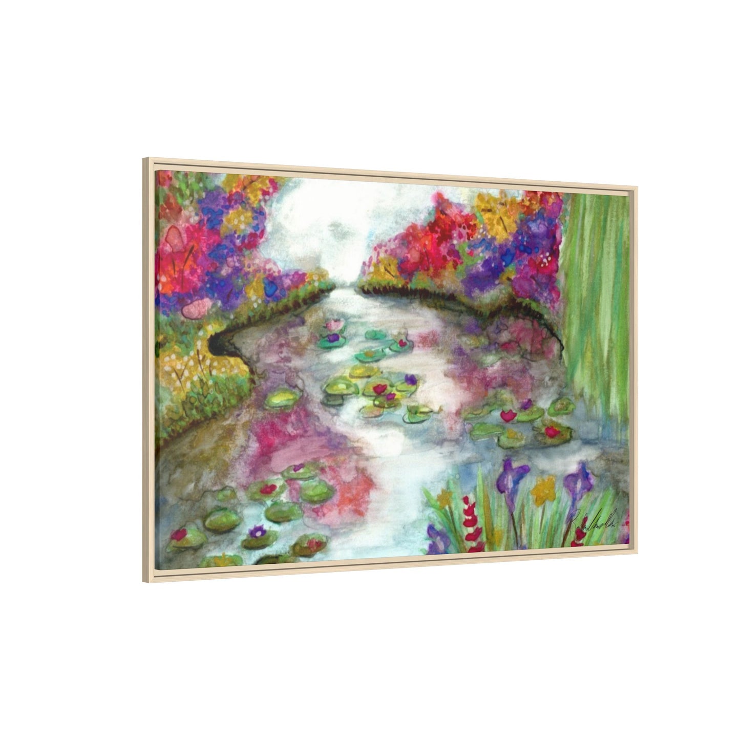 Floral Summer Pond Framed Wall Art