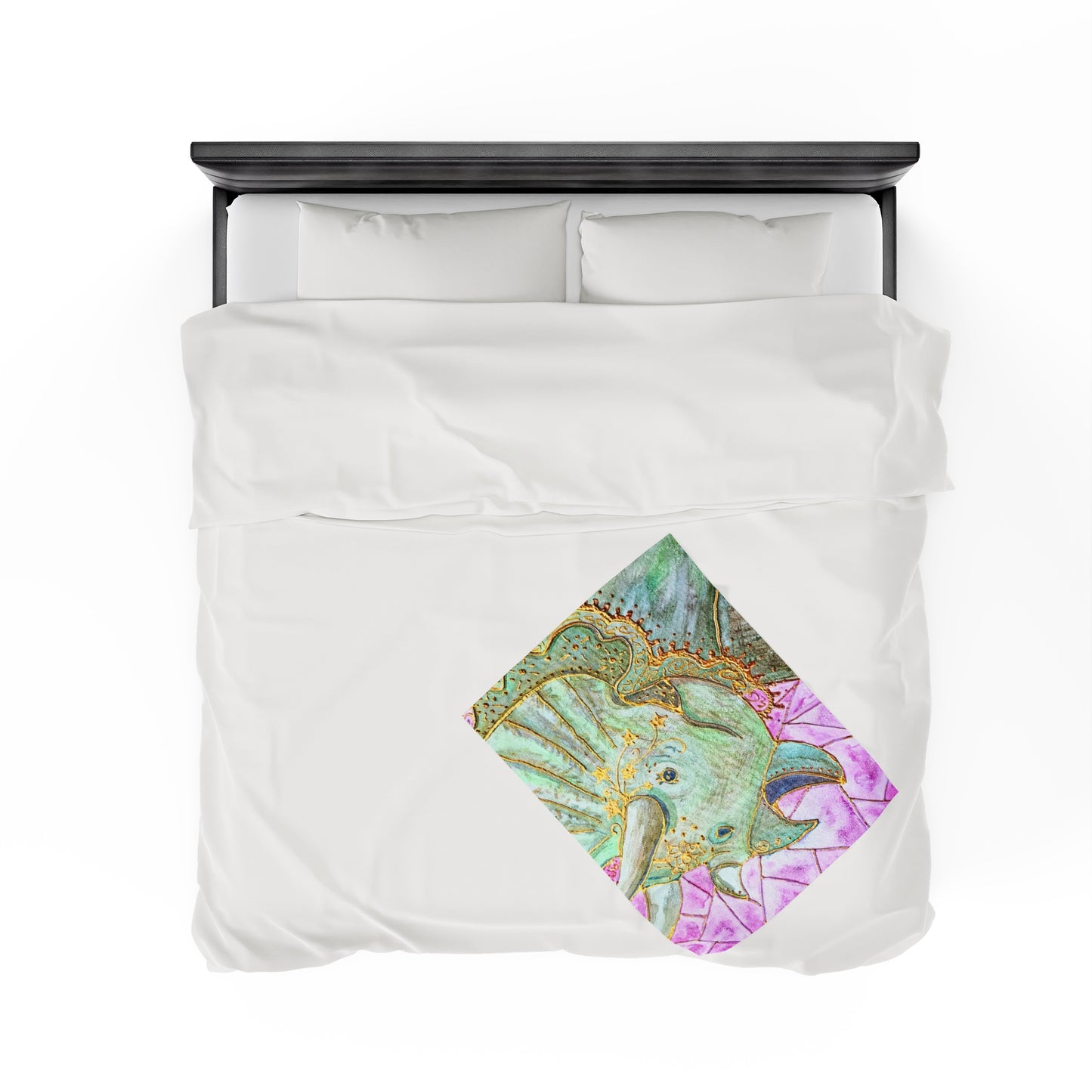 Triceratops Velveteen Plush Blanket