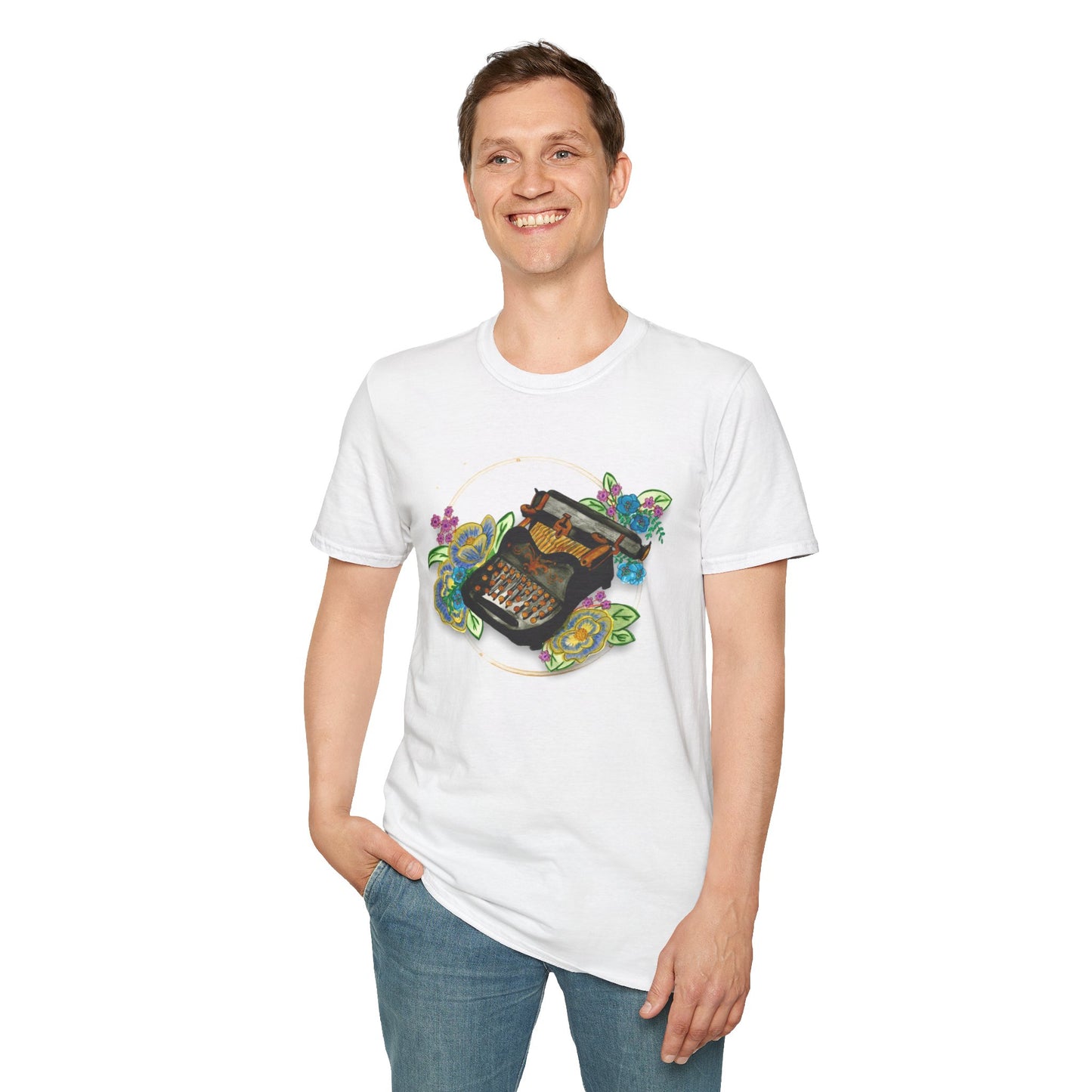 Vintage Typewriter Unisex Softstyle T-Shirt