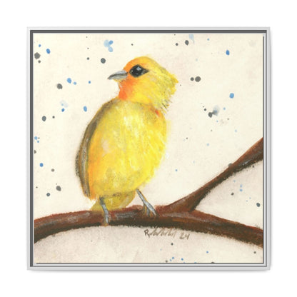 Yellow Canary Bird Framed Wall Art
