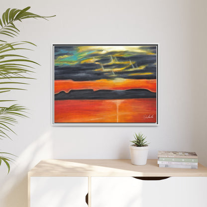 Sleeping Giant at Sunset Framed Wall Art