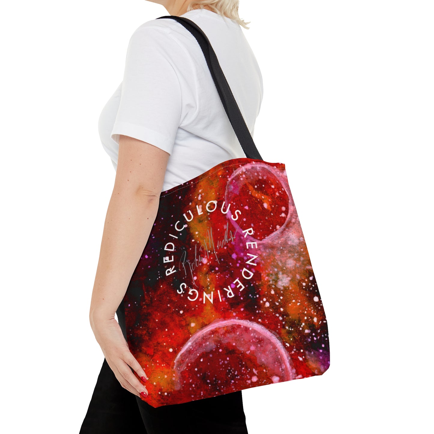 Orange Moons Galaxy Tote