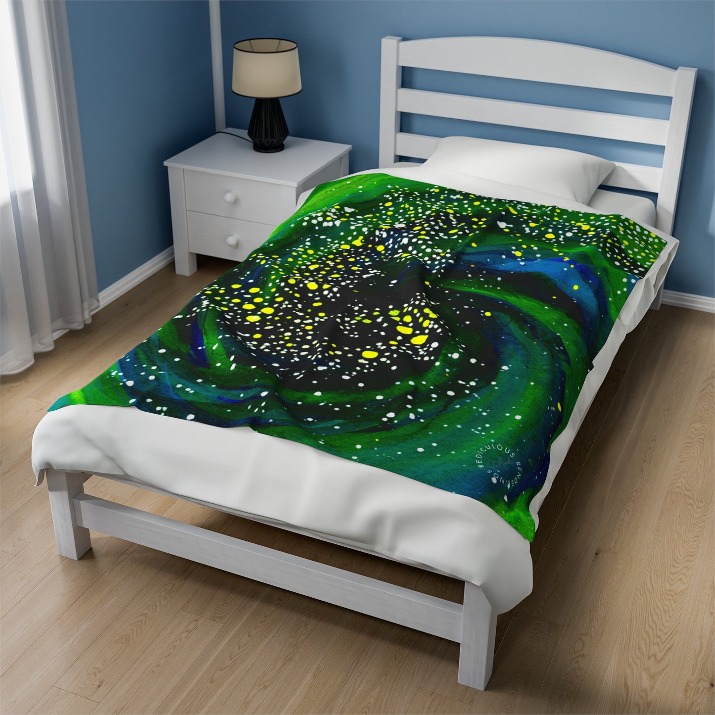 Spiral Galaxy Velveteen Plush Blanket