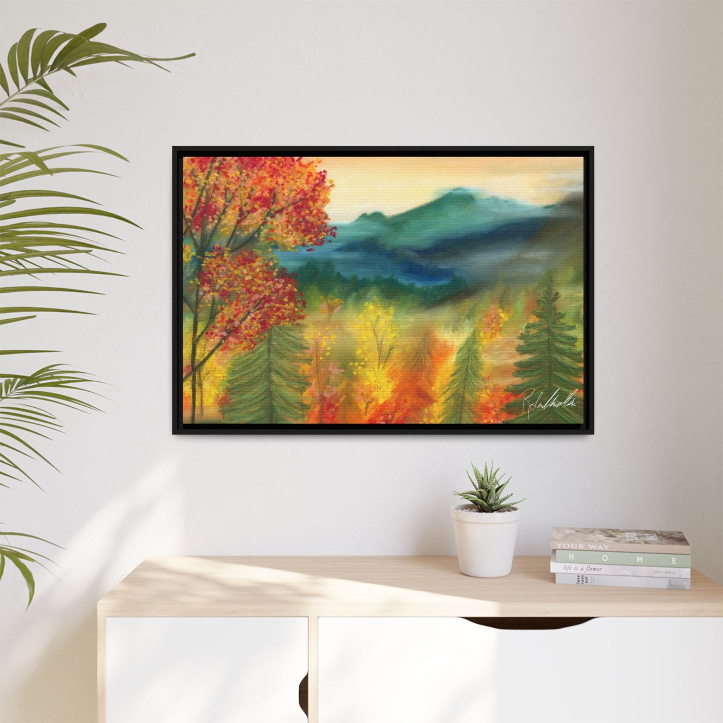 Fall Mountains Framed Wall Art