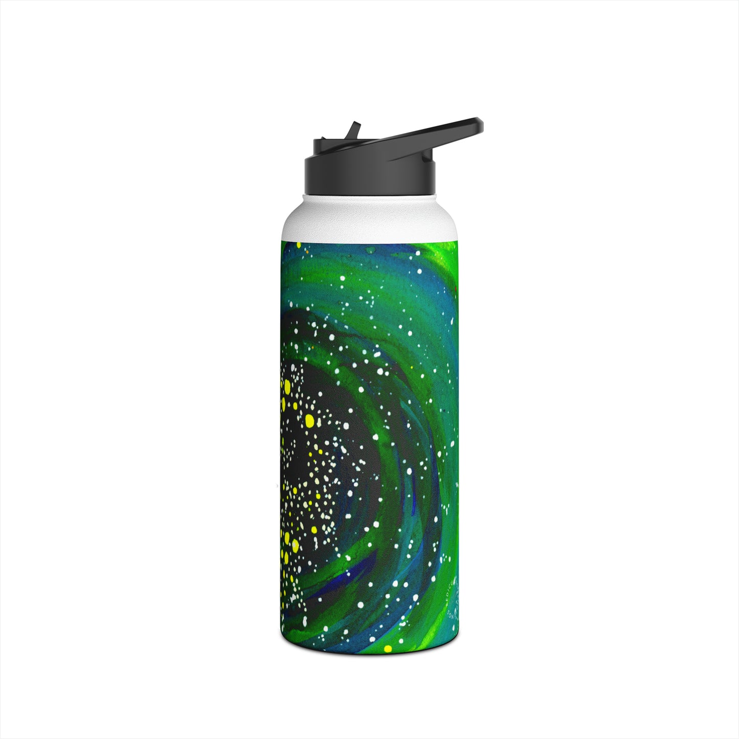 Spiral Galaxy Stainless Steel Water Bottle, Standard Lid