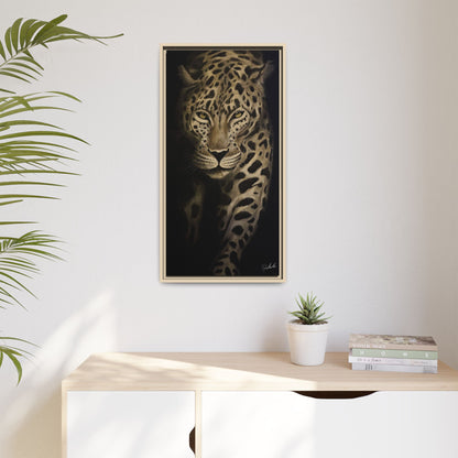 Leopard at Night Framed Wall Art