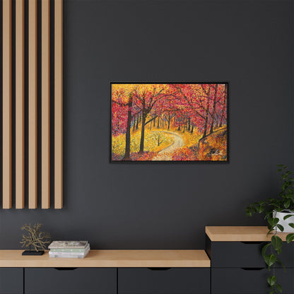 Vibrant Fall Forest Framed Wall Art