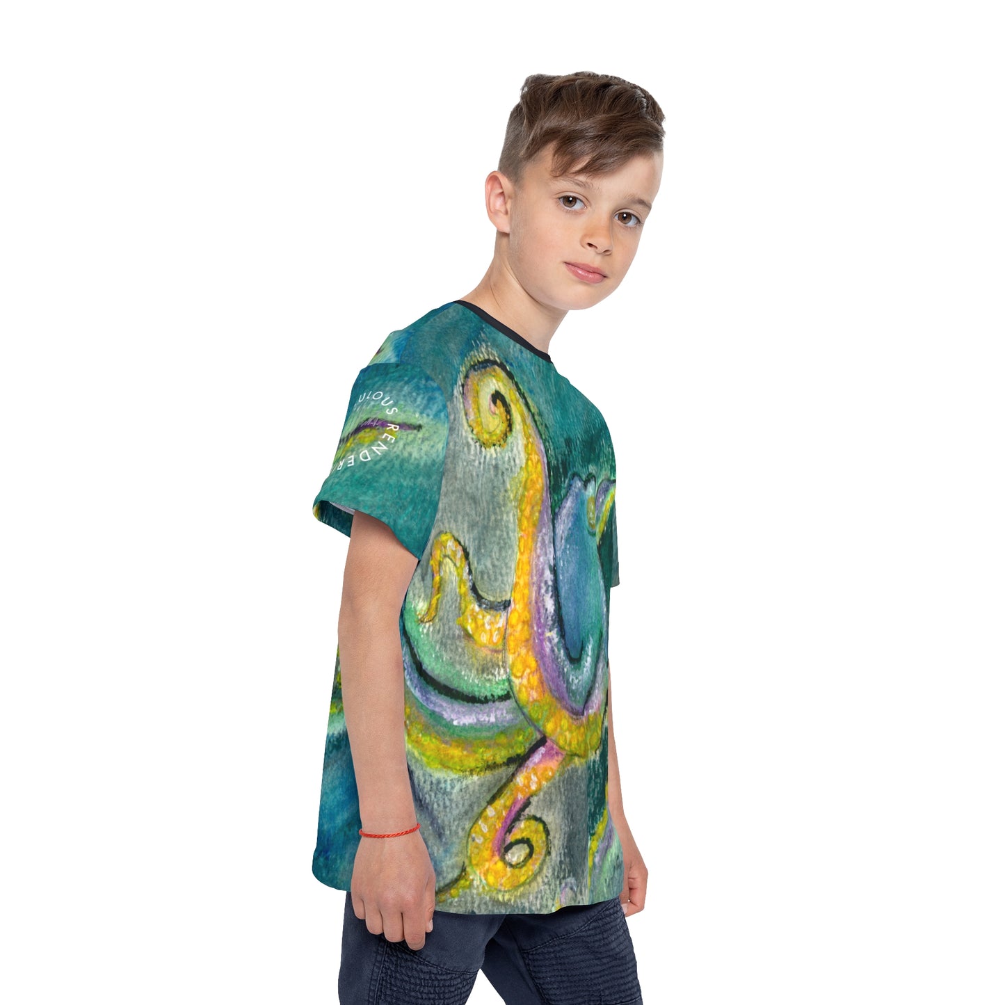 Kids Octopus Sports Jersey — Colorful Ocean Art Athletic Tee