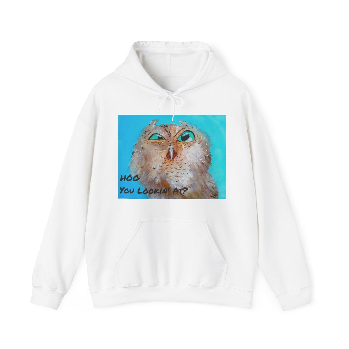 Grumpy Owl- Hoo You Lookin At? Hooded Sweatshirt