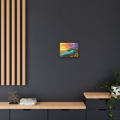 Sunset Ocean Beach Framed Wall Art