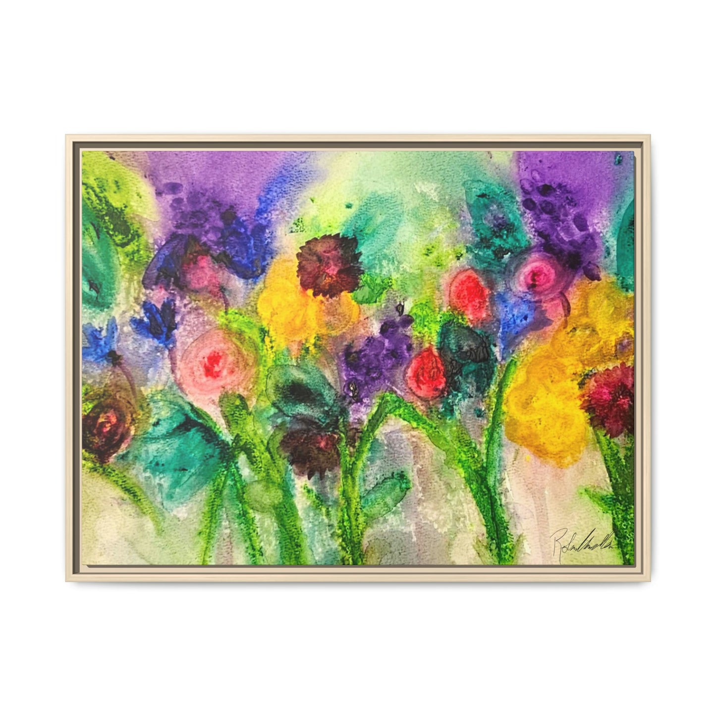 Abstract Flowers Framed Wall Art