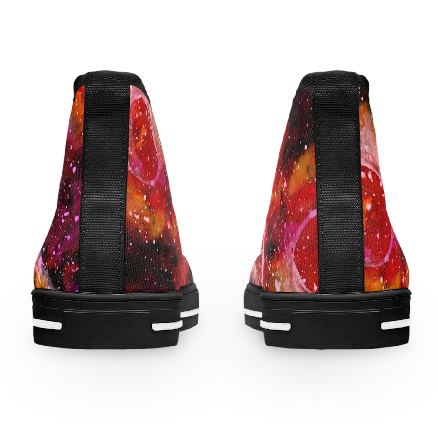 Orange Moons Galaxy Unisex Classic High Top Sneakers