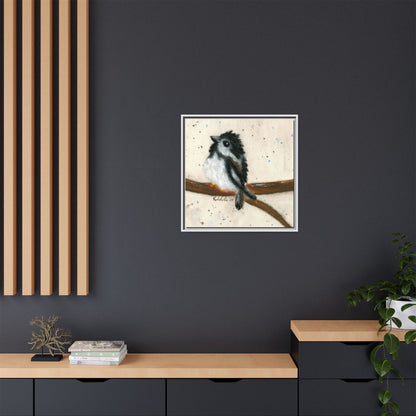 Black Finch Bird Framed Wall Art